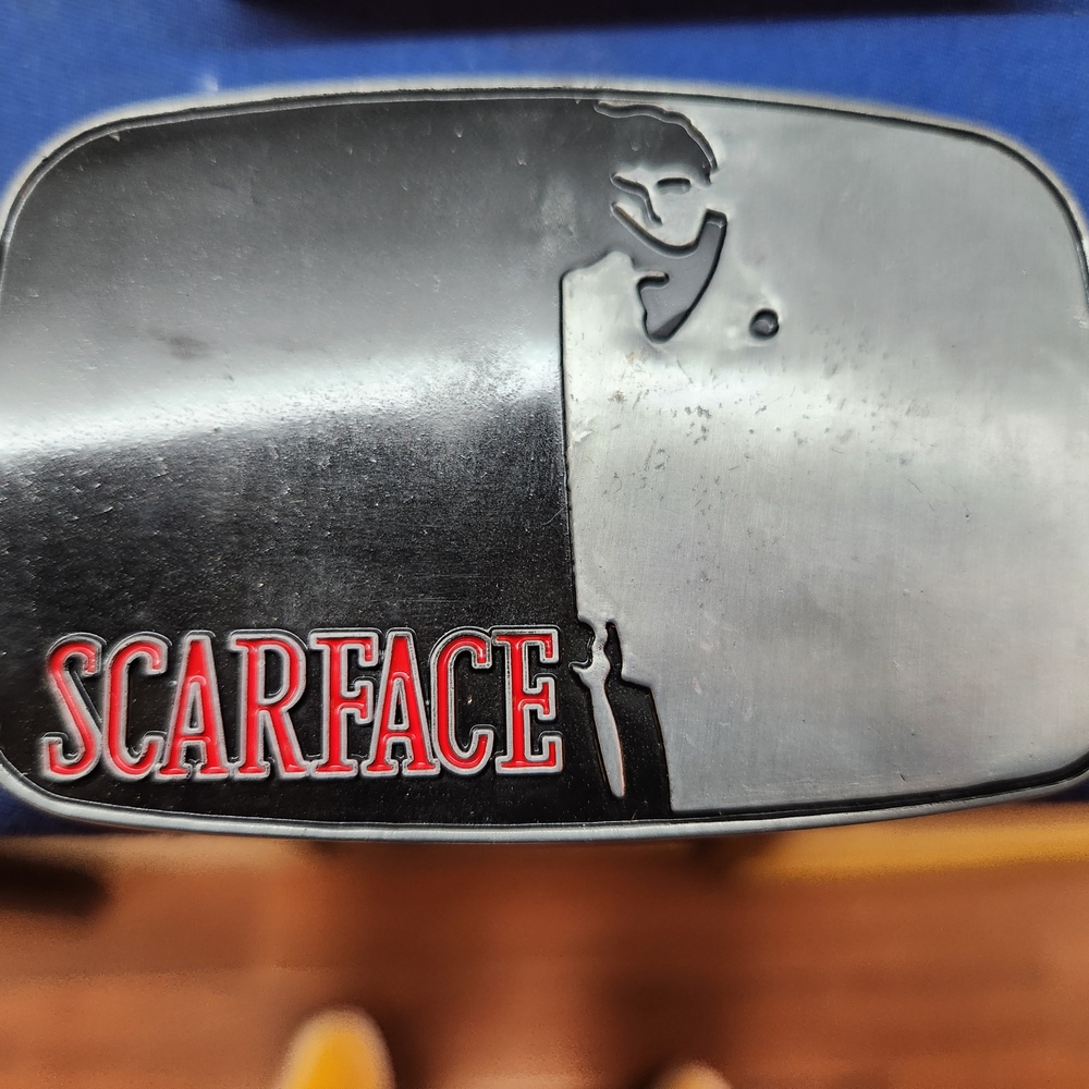 Sleek Black and Silver Belt with Striking Design